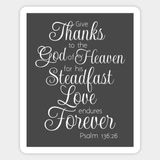 Give Thanks for God's Love Scripture verse Magnet